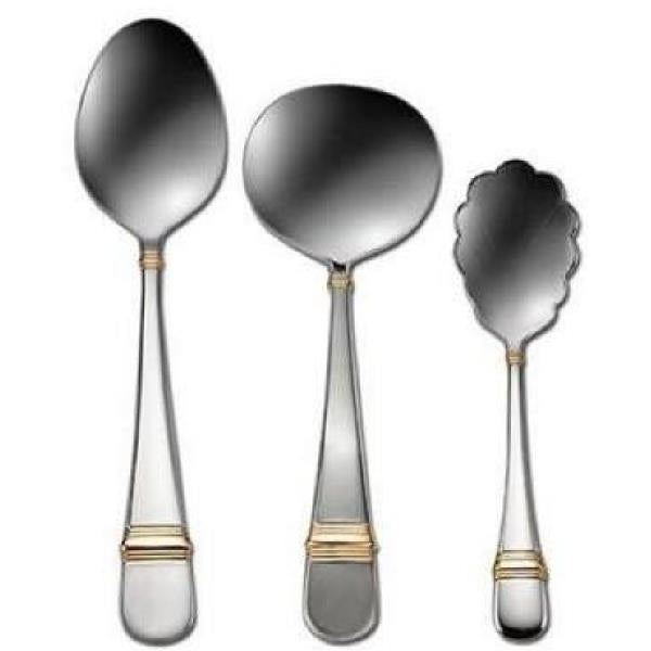 Oneida Golden Astragal 3 Piece Hostess Set | Extra 30% Off Code FF30 | Finest Flatware